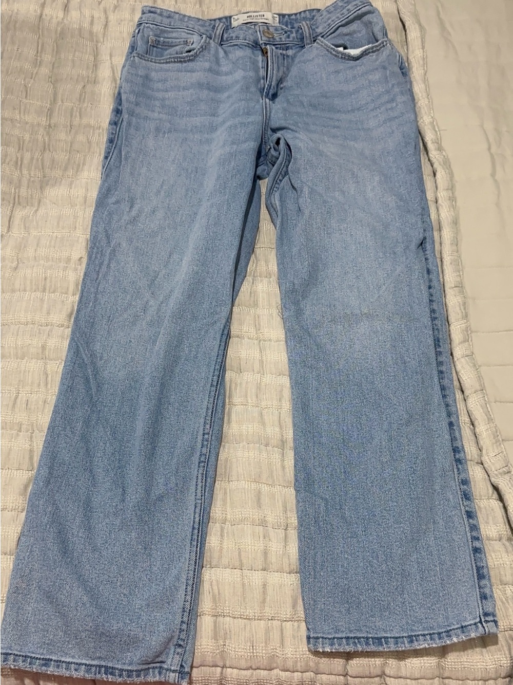 Hollister Light Blue Straight-Leg Jeans